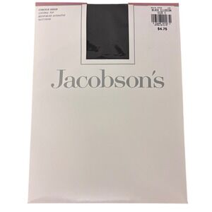 Jacobson's Vintage Black Illusion Stretch Sheer Control Top Pantyhose Size C